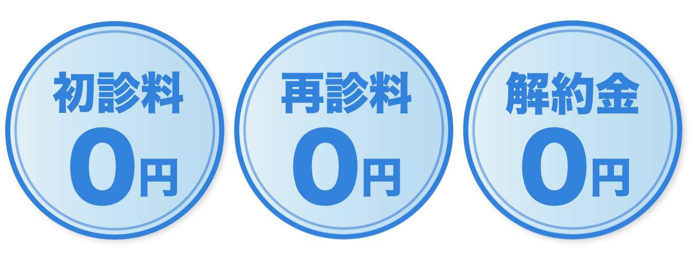 1日あたり120円〜・初診料・再診療0円・解約金0円